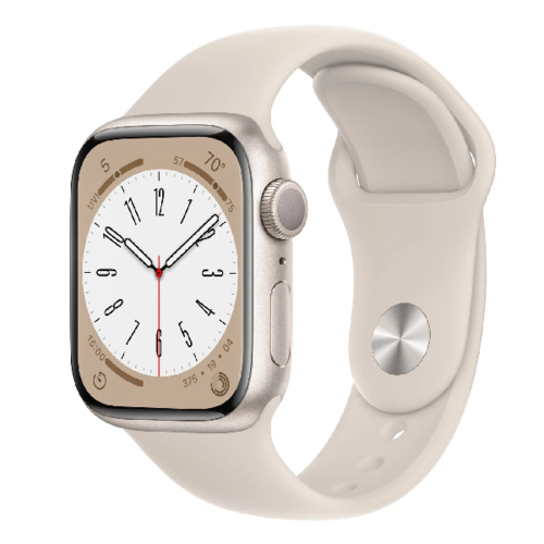 Умные часы Apple Watch Series 8 41mm А2770 Aluminum Case with Sport Band Starlight (S/M) фото 