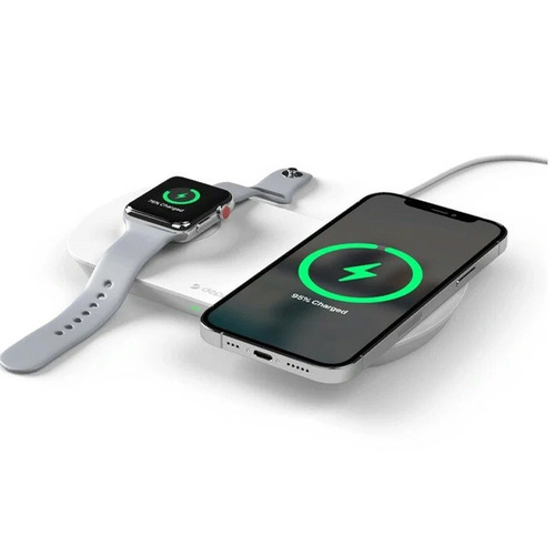 ЗУ беспроводное Deppa 2 in1 ( iPhone/Apple Watch) 17,5W White фото 