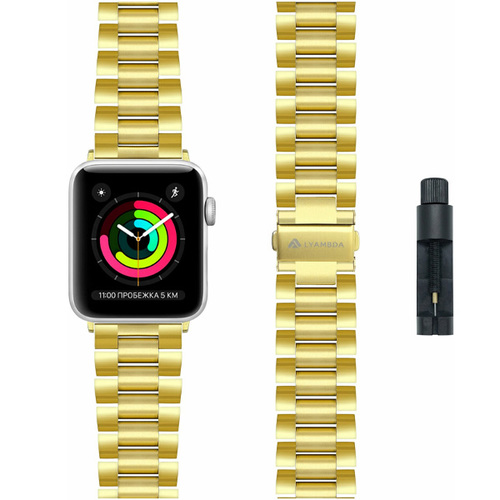 Ремешок Lyambda Keid для Apple watch 38/40 мм Gold фото 