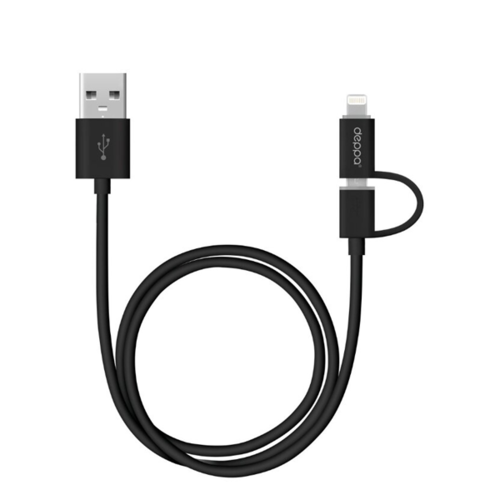 USB кабель Deppa USB 2.0 - microUSB/lightning/typeC Black фото 